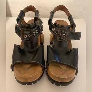 Vintage Fluevog Clog Wood Sandal Fits 8-9